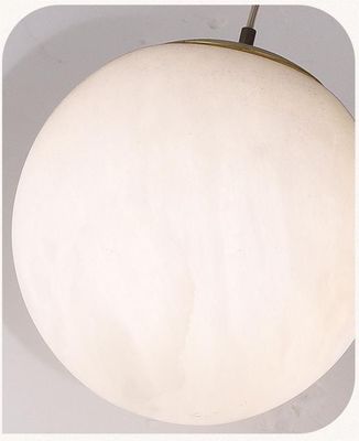 Nordic Modern Hotel Lighting Brass Copper Chandelier Lamp White Glass Ball Led Pendant Light