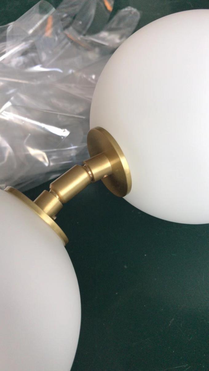 لوستر طلایی مدرن دکوراسیون خانه اتاق خواب اتاق نشیمن LED حلقه شیشه ای لامپ آویز مروارید 4