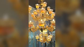 گلوله افقی سنگ بیضی آلابستر رستوران آویز نور پله خلاق