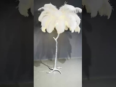 نور مدرن لوکس زاویه باستانی تزئینی پرهای شترمرغ سایه LED چراغ های کف ایستاده
