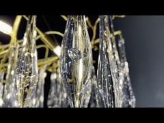 پروژه چراغ آویز LED شاخه سرامیکی با گلبرگ های ماگنولیای سفید مدرن