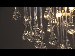 دکوراسیون لوستر دوبلکس اتاق نشیمن شاخه برگ کریستال لوستر گرد ویلا هتل