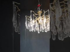 لوستر گل شیشه ای خلاقانه ضد زنگ مدرن لوستر گل