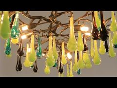 نگاهی نزدیک‌تر: لوسترهای لابی اتاق نشیمن کریستالی مدرن لوکس ورودی گرد آویز