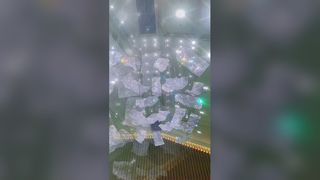 سقف لوبی مدرن شیشه ای تزئینی لابی هتل سفارشی ساخته شده است