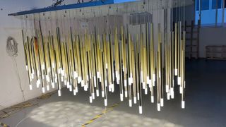 لامپ مدرن کریستالی سقفی Deco West Art Drop Light چراغ های رنگی نورپردازی Elm Fixtures Gl