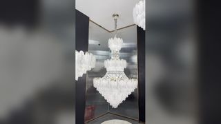 لوستر شیشه ای آبی دریایی دست ساز کارخانه با روکش برنجی برای اتاق غذاخوری اتاق نشیمن اتاق خواب