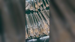 چراغ آویز روبان کریستالی راه پله لوستر اروپایی برس دار LED آویزان