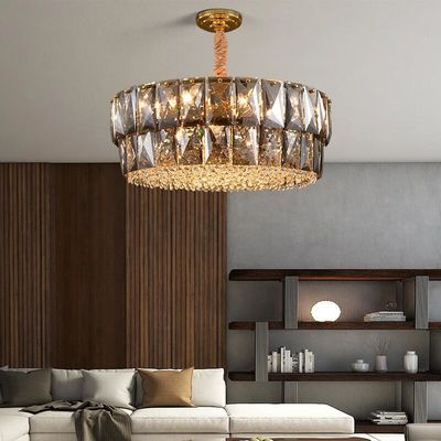 Shine Bright K9 لوستر کریستال دودی لوستر سه رنگ کوارتز دودی