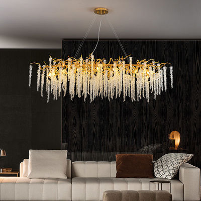 لوستر لوبی مدرن G9 Crystal Grand Hospitality Chandeliers صرفه جویی در مصرف انرژی