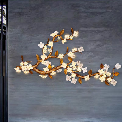 همه مس نور لوکس بزرگ دیوار چراغ هتل لابی پس زمینه دیوار تزئینی Sconces