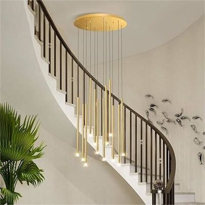 چراغ قوه های تجاری مدرن LED بلند آویزان طلایی یا سیاه
