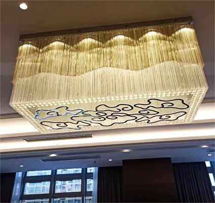 LED سبک چینی Xiangyun طراحی سفارشی کریستال سقف بالا لوستر