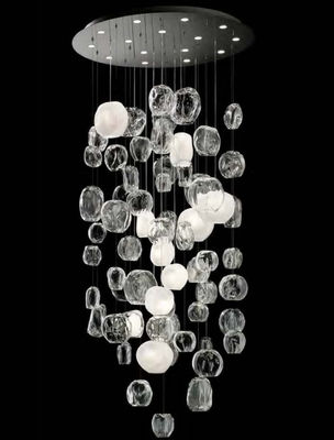 چراغ های شیشه ای خلاق سفارشی روشن یا رنگارنگ منبع چراغ LED