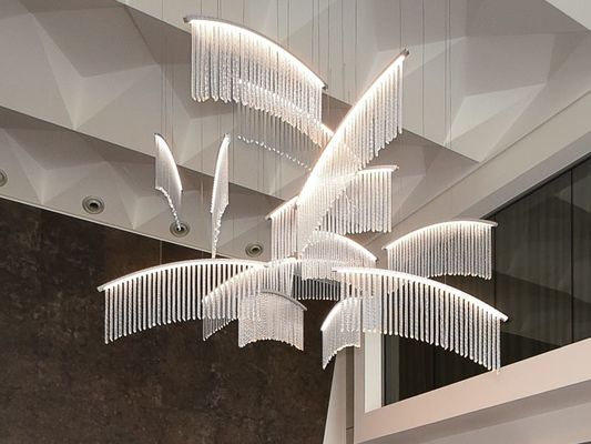 چراغ قوه LED بزرگ دروازه مدرن چراغ قوه کریستالی بزرگ
