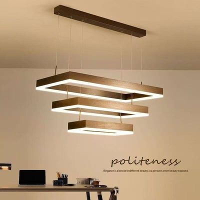 طبقه سوم اتاق نشیمن کوچک چراغ قوه LED مدرن ساده مستطیل نوردیک Hall Lighting Restaurant Bar Hanging Lighting