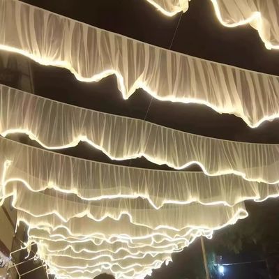 پرده سقف عروسی با نوار LED برای سالن رقص