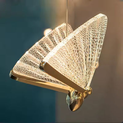 چراغ معلق مدرن لوکس LED اتاق نشیمن LED دکوراسیون لوستر های معلق نور ساده پروانه آویزان نور