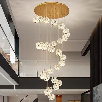 چراغ کریستال سالن عروسی هتل مدرن با منبع نور D120mm و طول عمر 50000 ساعت
