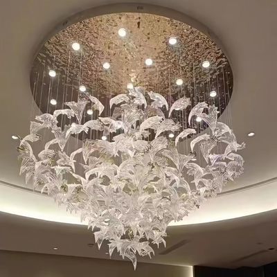 لابی هتل لوستر به شکل کوسه ها سالن میز جلو مغازه سالن زیبایی جواهرات فروشگاه شیشه هنر لوستر دکو