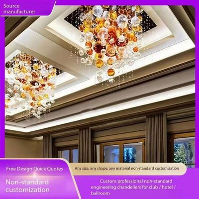 چراغ قوه شیشه ای گلوله ای با حباب های چند رنگی مدرن تزئینی استفاده می شود برای هتل لابی میز عروسی سفارشی لابی بلند پله های بزرگ پروژه لوکس LED شیشه ای لوله قوه لوله ای لوله ای لوله ای