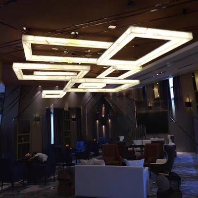 سنگ ابری مدرن لامپ سقف هنری هندسی بزرگ هتل لابی هتل خدمات اداری مهندسی آشپزی سفارشی