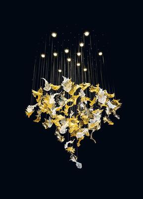 پروژه رستوران هتل بزرگ مدرن هنر دست ساز دست ساز شیشه برگ خاردار