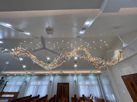 لابی هتل هنر لامپ های معلق چراغ های دلفین زیورآلات مراکز خرید راهروهای سقف بخش فروش شن