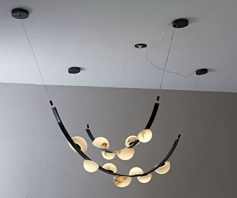 نوردیک مدرن فلک برف لوستر مرمر برای اتاق غذاخوری مطالعه هتل E26 AC ساده طراح خلاق اتاق نشیمن روشنایی